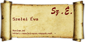 Szelei Éva névjegykártya